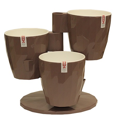 Кашпо RUBY Трио 1л Мокко