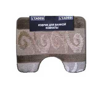 Коврик HURREM из пропилен. 50*60см коричневый с вырезом