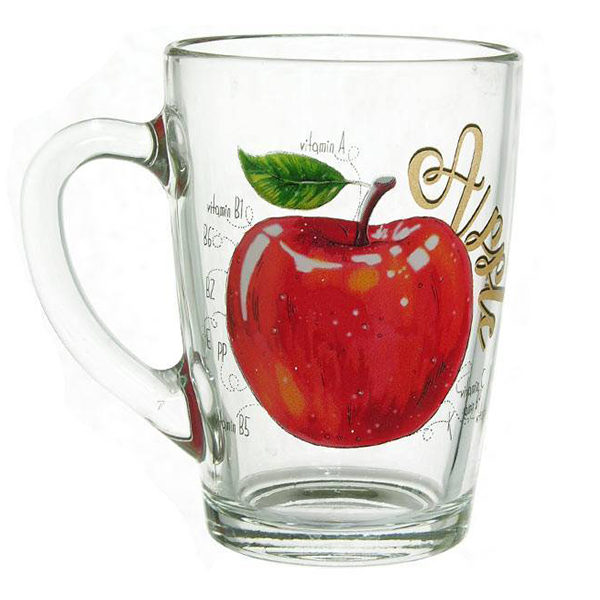 Кружка "Капучино" 300 мл "Полезное яблоко"