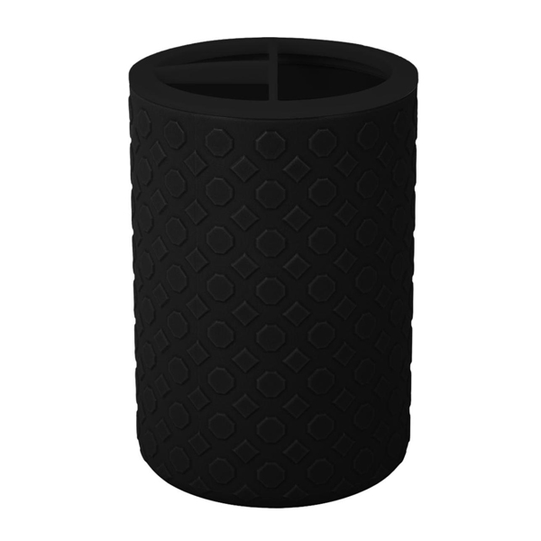 Подставка для зубных щеток Plast Team Stone черный (то)