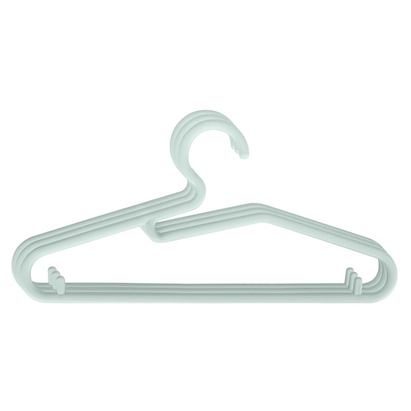 Комплект вешалок для детской одежды 3шт 34см (зеленый)(то)