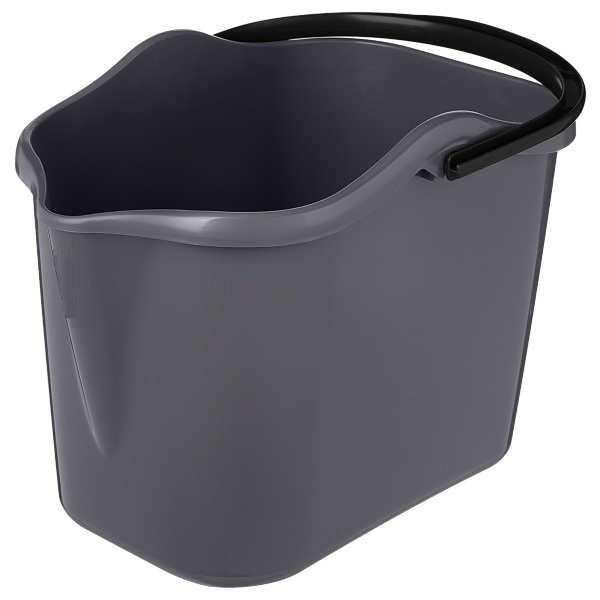 Ведро "Grenada" прямоугольное, 13л (серый)