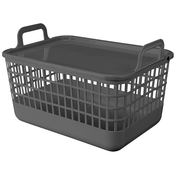 Корзина универсальная "KOBO" 12л с крыш. 320x224x210мм (серый) (то)