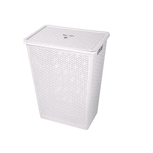 Корзина для белья "Wenge" 48л, 427х295х562мм (светло-серый)