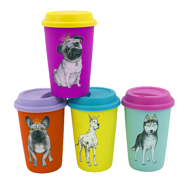 Кружка-стакан 400мл с силиконовой крышкой для питья