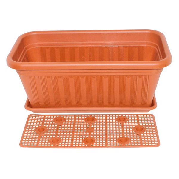 Кашпо прямоугольное 15л с дренажем