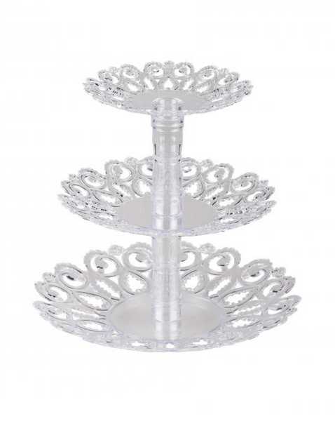 Фруктовница "Мелодия" 3-х ярусная (прозрачный)(то)