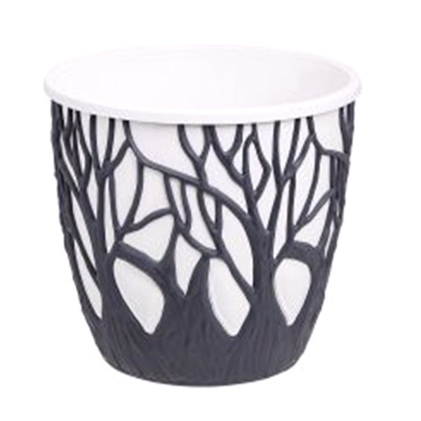 Кашпо Форест 3л Антрацит/Белый