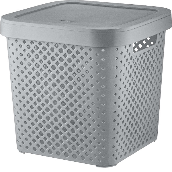 Корзинка Plast Team 310х310х300мм 20л серый шторм (то)