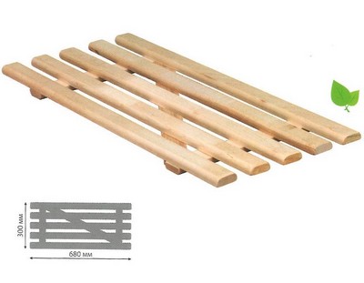 Решетка для ванной деревянная большая 680*300*32мм