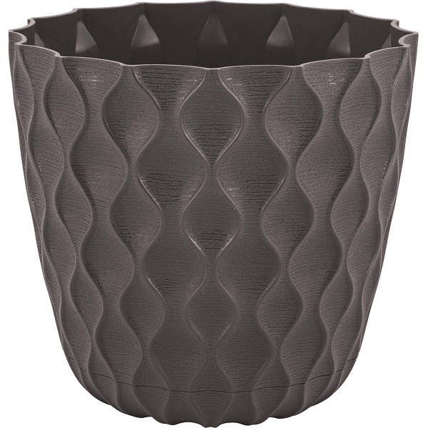Горшок для цветов Wave D175мм с дренажной сеткой 2,5л горький шоколад (то)