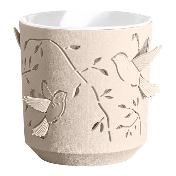 Кашпо "Колибри" 2,5л Пудра/Белый