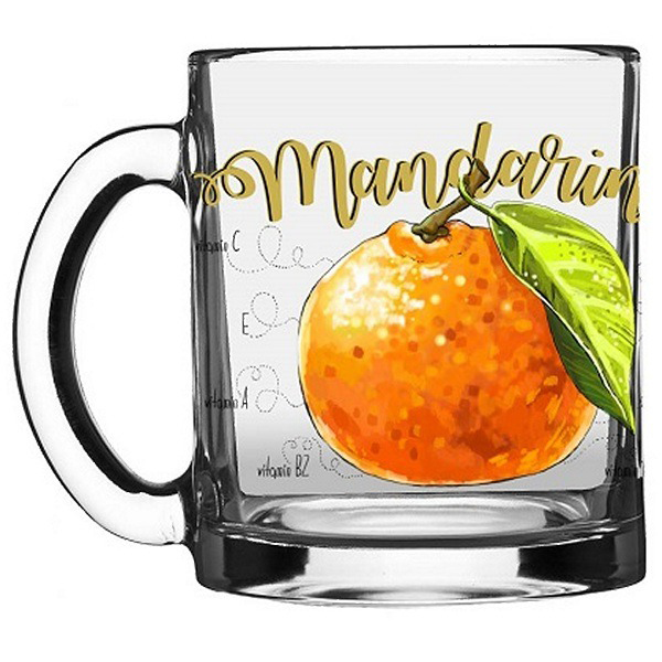 Кружка "Чайная" 320 мл "Полезный мандарин"