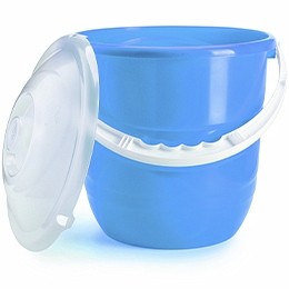 Ведро "Practic plus" 12 л с крышкой (голубая лагуна) (то)