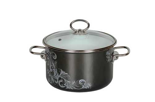 Кастрюля цил. 4л "Iseberg" мокр. асфальт