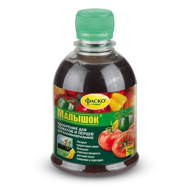 Удобрение жидкое Фаско Малышок органоминеральное для томатов и перцев 250мл