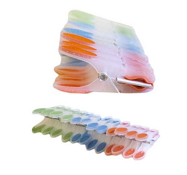 Прищепки пластиковые 8см ГЛАМУР 12шт