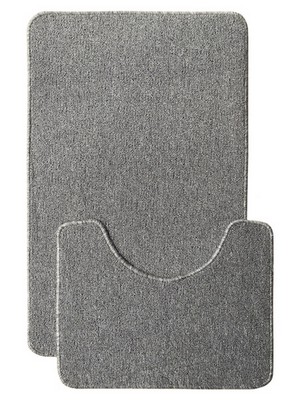 Комплект из 2 ковриков  STAR  LIGHT LATEX 60х100 (U 50x60) серый, L CADESI Турция