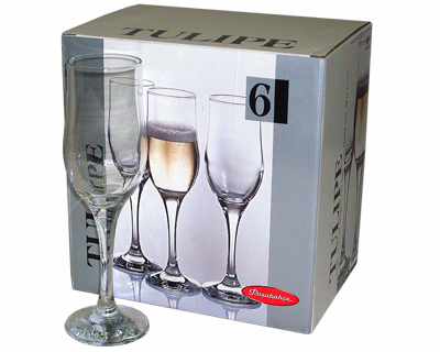 БОКАЛ ТЮЛИП 6 шт  для шампанского 190 мл.