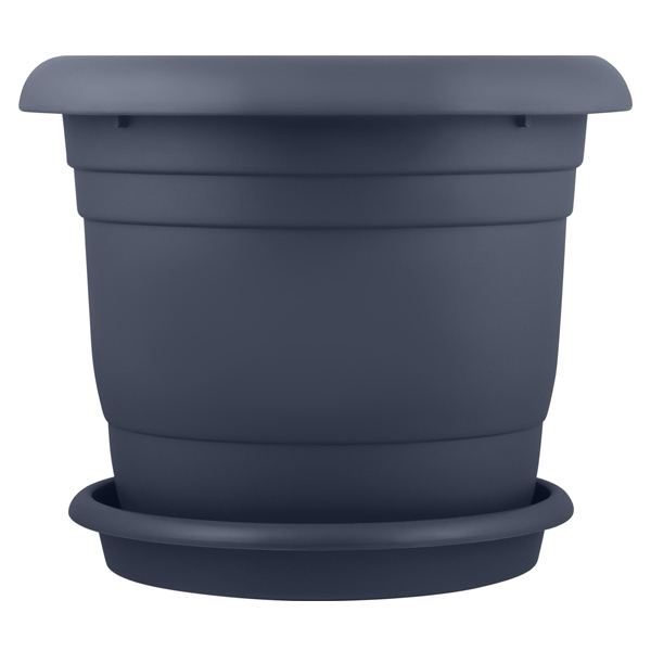 Горшок для цветов Athena 600мм, 76л с поддоном,вулканический серый