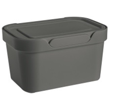 Ящик универсальный с крышкой "LUXE" 189х132х110мм 1,9л (серый) (то)