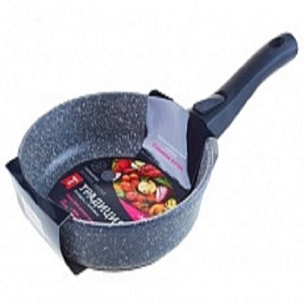 Сковорода а/пр литая 22см съемн/руч Мрамор ТМ Традиция