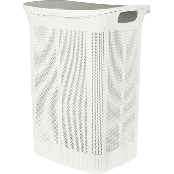Корзина для белья 50л Ajur белое облако (то)