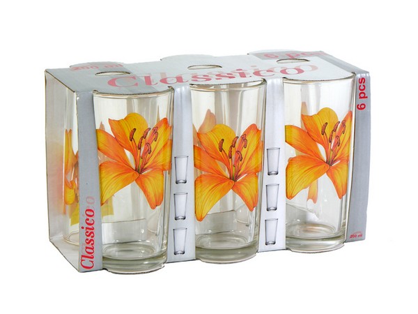 Набор стаканов 6шт. 200 мл "Ода"  Лилия