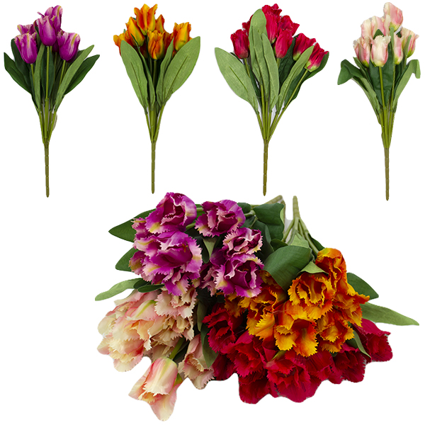 Букет искусственный ТЮЛЬПАН 9 цветков h-41см Букет искусственный ТЮЛЬПАН 9 цветков h-41см