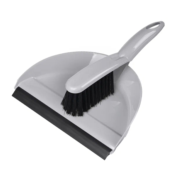 Комплект щетка-сметка "Etna" с совком с кромкой (серый)