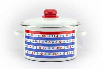 Кастрюля эмал  4,0л Морской