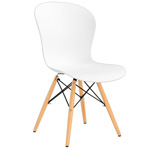 Стул LOFT с ножками металл+дерево OLA DOM (белый)