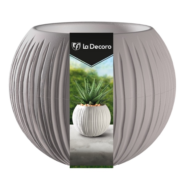 Кашпо "Сфера Мини" (0,3 л.) Цв. Серый жемчуг (Арт. КШ-4433)