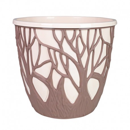 Кашпо Форест 3л Коричневый/Пудровый
