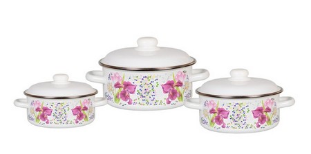 Кастрюля 4л. цилиндр. бел. Мозайка