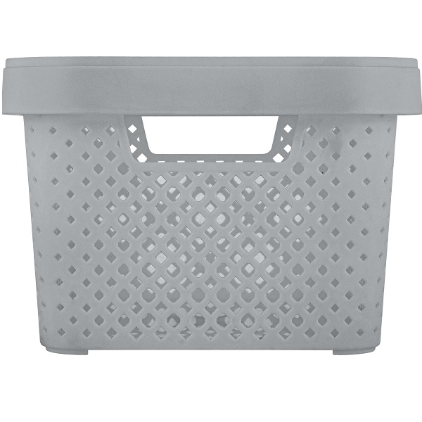 Корзинка Plast Team 360х275х205мм 15л серый шторм (то)