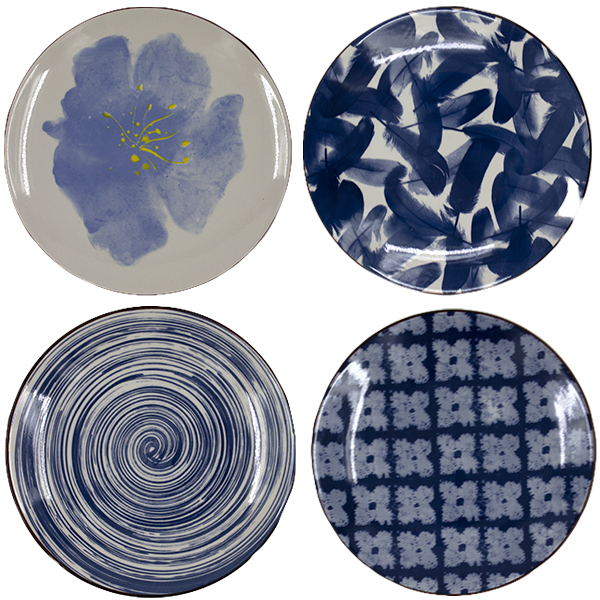 Тарелка керамическая Ø-22см цветная