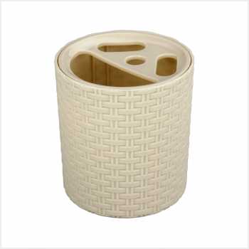 Подставка "Плетёнка" для зуб.щёток (слон.кос) (то)