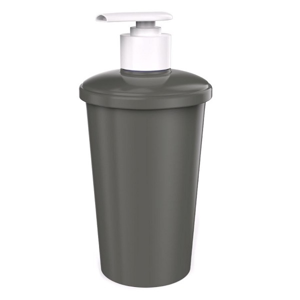 Диспенсер для жидкого мыла "SCANDI" 83х83х180мм, 0,4л (Серый)(то)