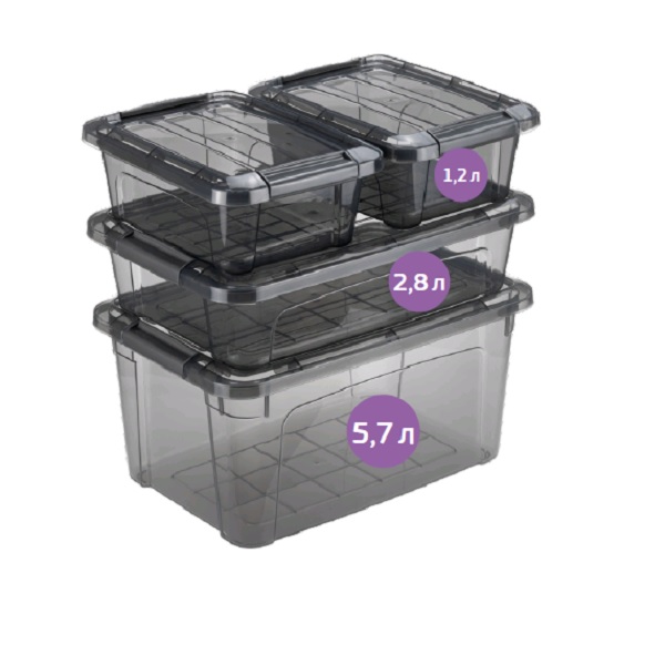 Ящик для хранения с замками КИП 1,2л (то)