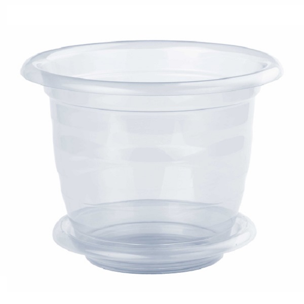 Горшок цв. для орхидеи 2 л с поддоном (прозрач.)