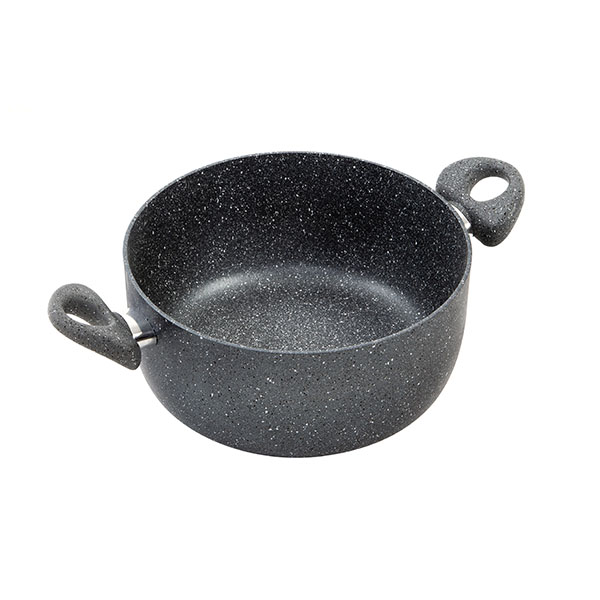 Кастрюля "Stone pan" ст/кр 24cм серый 