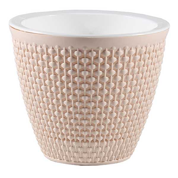 Кашпо Ротанг 1,6л Пудра d15.5 h17см 