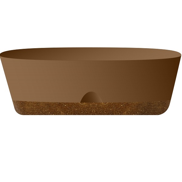 Ящик балконный 40см WOOD молочный шоколад/бук (то)