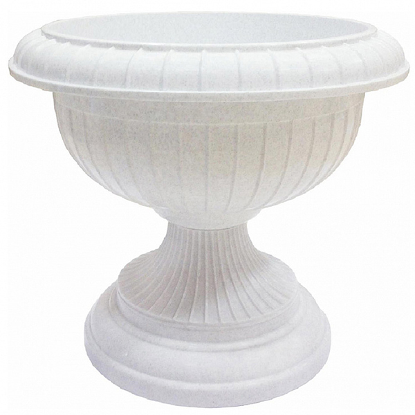 Вазон на ножке большой D-395мм 9,5л мраморный (то)