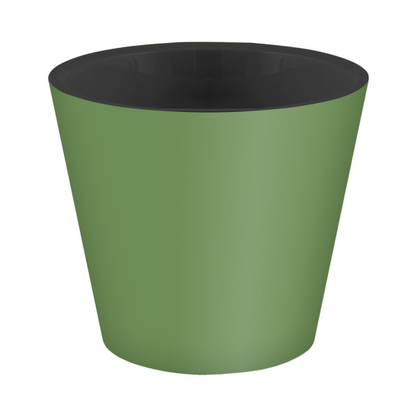 Горшок для цветов "Rosemary" D230мм, 5л с дренажной вставкой (зеленый)