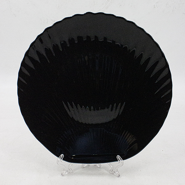 Тарелка обеденная d-27см РАКУШКА (дымчатое стекло)