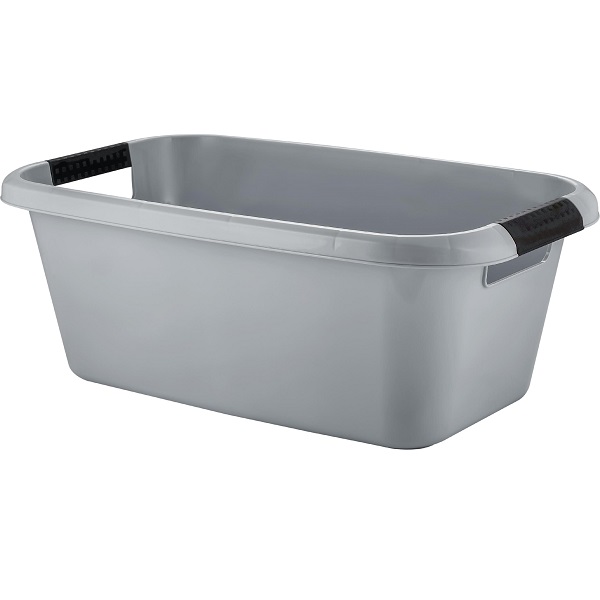 Таз LICA с ручками прямоугольный 20л серый шторм (то)