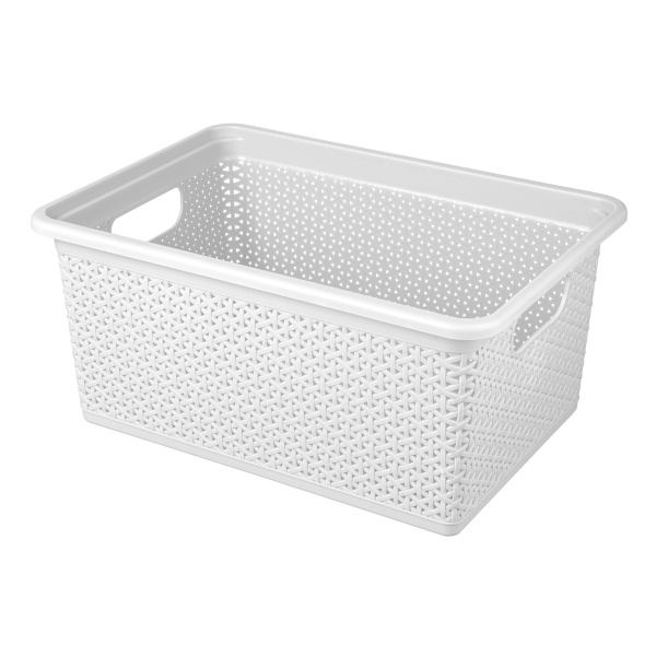 Корзина универсальная "Wenge" прямоугольная 15л, 398х273х172мм (светло-серый)