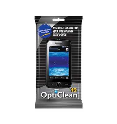 Влажные салфетки для мобильных телефонов Opti Clean №15 